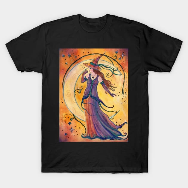 Whimsical Witch art by Renee L Lavoie T-Shirt by ReneeLLavoie